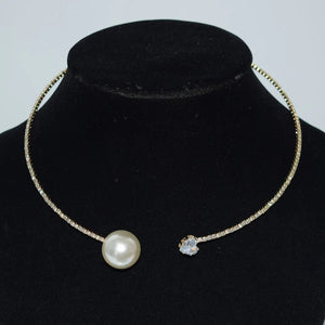 Planet Gates C3304-4 Fashion Rhinestone Heart Collar Choker Necklace for Women Simple Open Collar Necklace Torques Jewelry Accessories