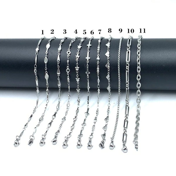 Planet Gates c4 / Bracelet 17cm-5cm USENSET 11 Styles Charm Bracelet Necklace Women Jewelry Stainless Steel Rope Chains Stars Bangles Never Rub Off Bracelets Gifts