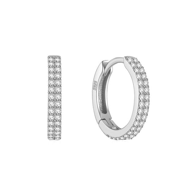 Planet Gates CA10 2PCS CANNER 925 Sterling Silver Glossy Hoop Earrings Gold Color Tiny Cartilage Piercing Small Huggie Earring Fine Jewelry Accessories