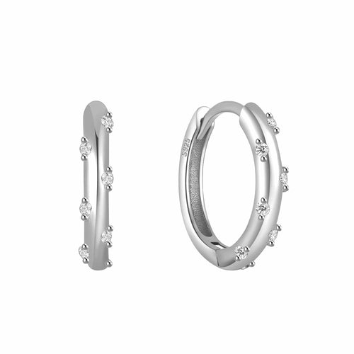 Planet Gates CA2 2PCS CANNER 925 Sterling Silver Glossy Hoop Earrings Gold Color Tiny Cartilage Piercing Small Huggie Earring Fine Jewelry Accessories