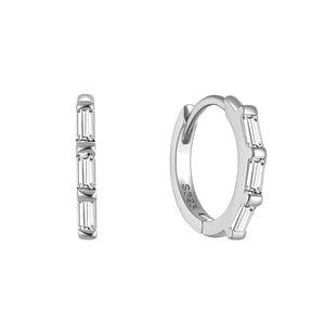 Planet Gates CA8 2PCS CANNER 925 Sterling Silver Glossy Hoop Earrings Gold Color Tiny Cartilage Piercing Small Huggie Earring Fine Jewelry Accessories