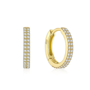 Planet Gates CA9 2PCS CANNER 925 Sterling Silver Glossy Hoop Earrings Gold Color Tiny Cartilage Piercing Small Huggie Earring Fine Jewelry Accessories