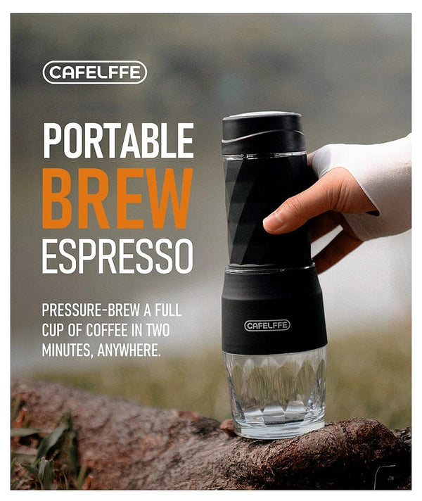 Planet Gates Cafelffe 3 In1 Portable Coffee Machine Hot/Cold Water Manual Espresso Maker For Capsule & Ground Hand Press Brewer hiking Travel