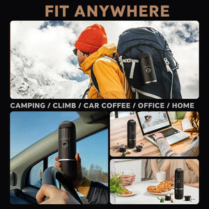 Planet Gates Cafelffe Portable Coffee Machine Wireless Electric Espresso Maker Fit Nes Capsule & Coffee Powder Gift for Lover,dad,hiking camp