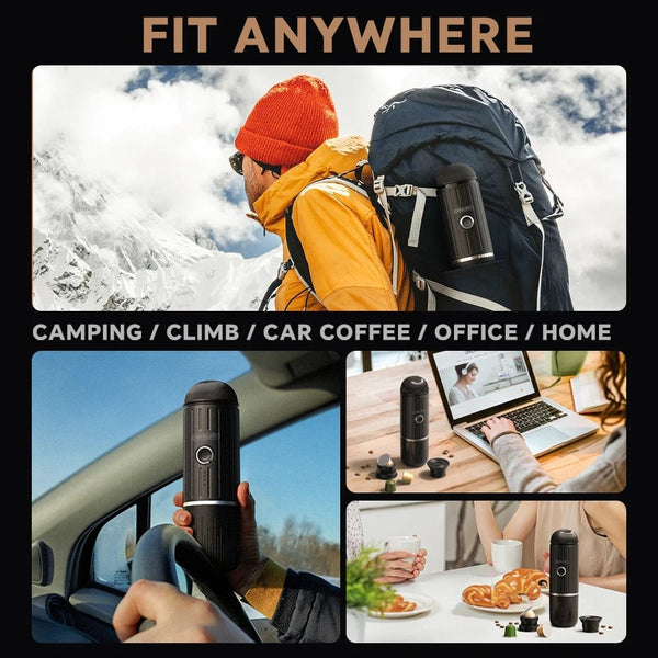 Planet Gates Cafelffe Portable Coffee Machine Wireless Electric Espresso Maker Fit Nes Capsule & Coffee Powder Gift for Lover,dad,hiking camp