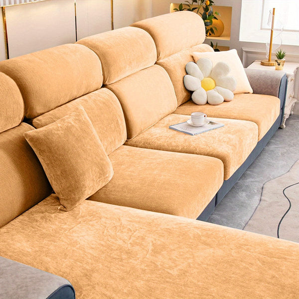 Planet Gates Camel / Two-seater 1pc Thickened Sofa Slipcover Furniture Protector For Bedroom Office Living Room Home Decor Couch Cover