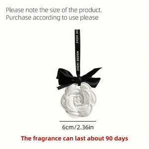 Planet Gates Camellia-Gardenia Fragrance 1pc Gypsum Camellia Design Fragrance Tablet Car Air Freshener - Car Rearview Mirror Hanging Aromatherapy Tablet - Car Air Freshener For Men And Women