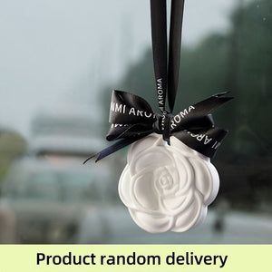 Planet Gates Camellia-Gardenia Fragrance 1pc Gypsum Camellia Design Fragrance Tablet Car Air Freshener - Car Rearview Mirror Hanging Aromatherapy Tablet - Car Air Freshener For Men And Women