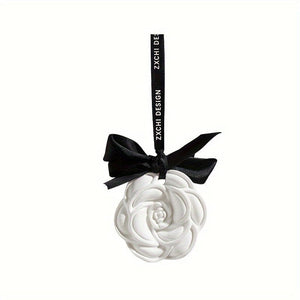 Planet Gates Camellia-Gardenia Fragrance 1pc Gypsum Camellia Design Fragrance Tablet Car Air Freshener - Car Rearview Mirror Hanging Aromatherapy Tablet - Car Air Freshener For Men And Women