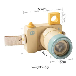 Planet Gates camera 4 Wooden Fashion Camera Baby Toys Pendant Baby Block Montessori Toys for Children Wooden DIY Presents Nursing Gift Outdoor Toys