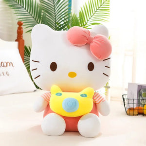 Planet Gates Camera KT Cat / 35cm 35cm Saniro Hello Kitty Plush Camera KT Cat Doll Cute Cat Kitty Toys Children's Gift Girl Sofy Stuffed Animal Pillow Toys Gifts