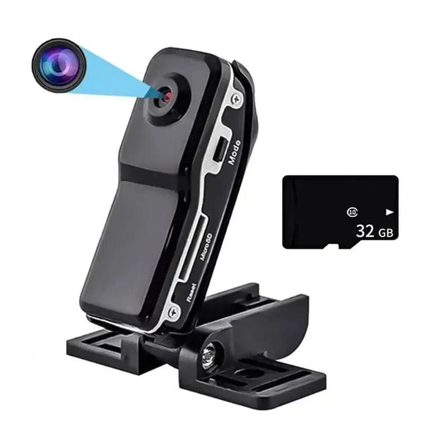 Planet Gates Camera with 32GB Xiaomi MIJIA HD Mini DV Sports Camera Body Camcorder Mount Portable Video Record Nanny Security Cam Small Sports Car DVR Webcam