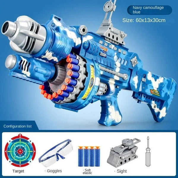 Planet Gates Camo Blue Toys Cool Nerfs Gun Children Electric Continuous Launch Electric Toy Gun Bb Gun Military Firearms Series Soft Bullet Gun Sniper