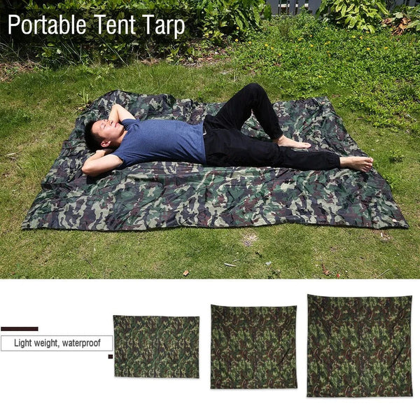 Planet Gates Camouflage Outdoor Camping Survival Sun Tent Shelter Tarp Portable Lightweight Rainproof Mat RainTent Tarp Shelter