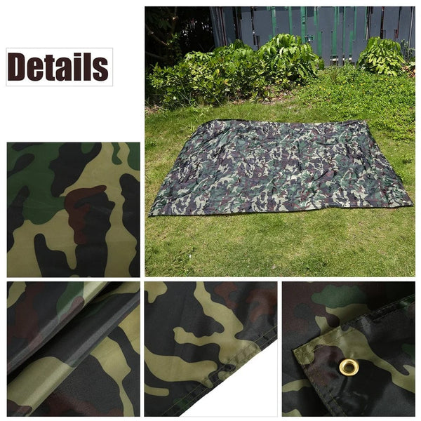 Planet Gates Camouflage Outdoor Camping Survival Sun Tent Shelter Tarp Portable Lightweight Rainproof Mat RainTent Tarp Shelter