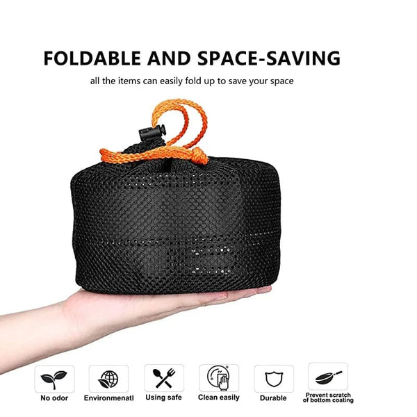 Planet Gates Camping Cooking Set Outdoor Aluminum Lightweight Equipment Camping Cookware Kit For Traveling Trekking Hiking Supplies