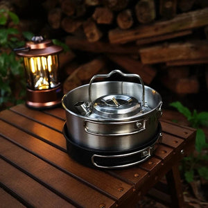 Planet Gates Camping Cookware Utensils Equipment Camping Accessories Kits Cookware Folding Cooking Set for 4-5 People Cooking Outdoor