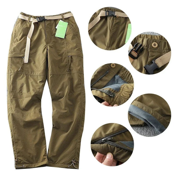 Planet Gates Camping Hunting Equipment Trousers Germany Windproof Waterproof Plush Soft Shell Pants Outdoor Men's Straight Multi Bag Overalls