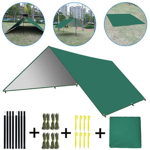 Planet Gates Camping Tarp Waterproof Portable Tarp Multifunctional Outdoor Camping Traveling Awning Backpacking Tarp Shelter Rain Tarp