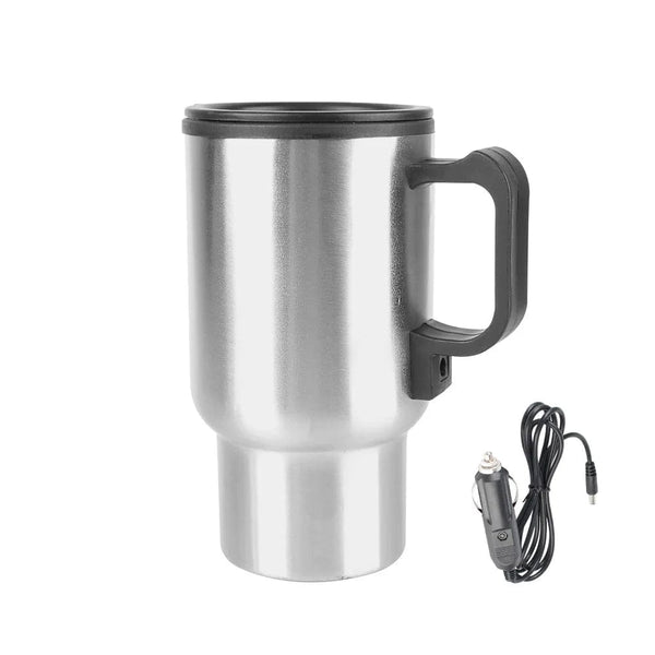 Planet Gates Camping Travel Kettle Water Coffee Milk Thermal Mug Vehicle Heating Cup Electric Heating Car Kettle 12V 450ml Stainless Steel