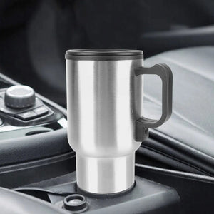 Planet Gates Camping Travel Kettle Water Coffee Milk Thermal Mug Vehicle Heating Cup Electric Heating Car Kettle 12V 450ml Stainless Steel