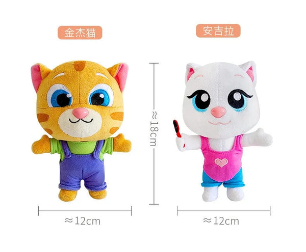 Planet Gates Can't Talk Talking Tom And Friends With Changeable Clothes Plush Toys 18cm Talking Tom Angela Dolls Accompany Doll For Children