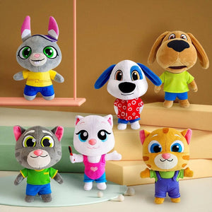 Planet Gates Can't Talk Talking Tom And Friends With Changeable Clothes Plush Toys 18cm Talking Tom Angela Dolls Accompany Doll For Children