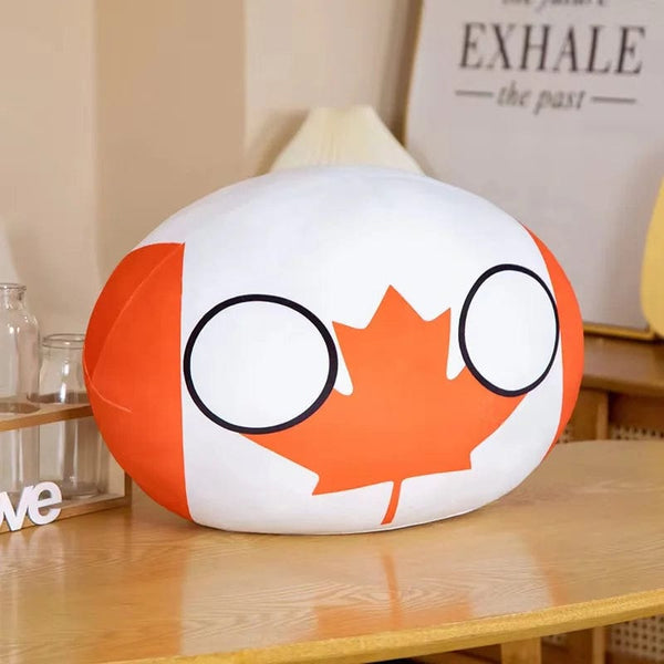Planet Gates Canada / about 10cm / CHINA 10/30/40cm Polandball Plush Doll Countryball Country Ball Toy Plush Pendant Stuffed Doll Christmas Children Gift
