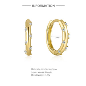 Planet Gates CANNER 925 Sterling Silver Glossy Hoop Earrings Gold Color Tiny Cartilage Piercing Small Huggie Earring Fine Jewelry Accessories