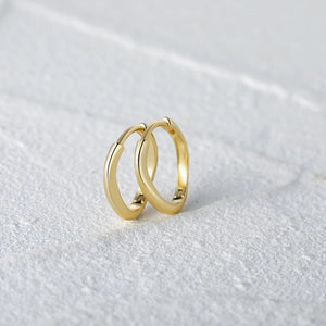 Planet Gates CANNER 925 Sterling Silver Glossy Hoop Earrings Gold Color Tiny Cartilage Piercing Small Huggie Earring Fine Jewelry Accessories