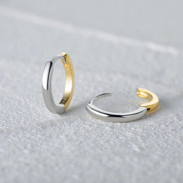 Planet Gates CANNER 925 Sterling Silver Glossy Hoop Earrings Gold Color Tiny Cartilage Piercing Small Huggie Earring Fine Jewelry Accessories