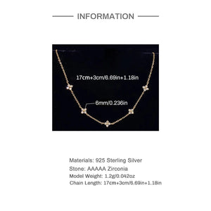 Planet Gates CANNER Real S925 Sterling Silver Mini Zircon Flower Pendant Bracelet Chain for Women's Fine Jewelry Gifts Gold Bracelets Bangles