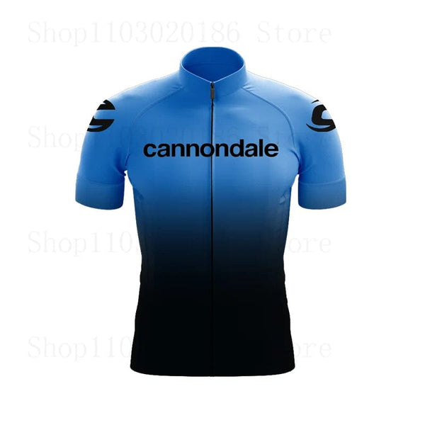 Planet Gates Cannondale Men Short Sleeve Cycling Jersey Set Summer Bicicleta Clothing MTB Maillot Ropa Ciclismo Sportswear Blue Bicycle Suit