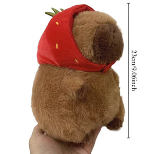 Planet Gates Cao mei CPBLA / 20cm Hamburg Capybara Plush Toy Fluffty Kawaii Plushie Doll Simulation Capibara Anime Cute Stuffed Animals Soft Plush Gift Kid Toys