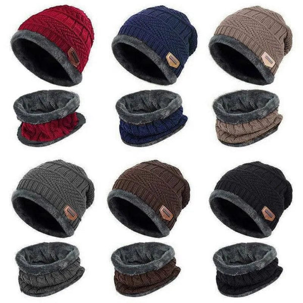 Planet Gates Cap-black / One size Winter Beanie Hat For Men Fleece Scarf Women Knitted Hat Warm Cap Thick Wool Neck Warmer Scarf Balaclava Mask Skullies Beanies