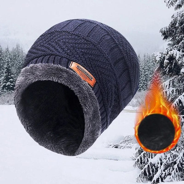 Planet Gates Cap-black / One size Winter Beanie Hat For Men Fleece Scarf Women Knitted Hat Warm Cap Thick Wool Neck Warmer Scarf Balaclava Mask Skullies Beanies