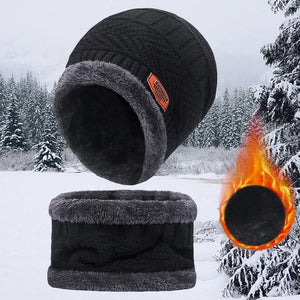 Planet Gates Cap-black / One size Winter Beanie Hat For Men Fleece Scarf Women Knitted Hat Warm Cap Thick Wool Neck Warmer Scarf Balaclava Mask Skullies Beanies
