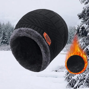 Planet Gates Cap-black / One size Winter Beanie Hat For Men Fleece Scarf Women Knitted Hat Warm Cap Thick Wool Neck Warmer Scarf Balaclava Mask Skullies Beanies