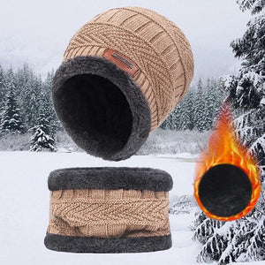 Planet Gates Cap-black / One size Winter Beanie Hat For Men Fleece Scarf Women Knitted Hat Warm Cap Thick Wool Neck Warmer Scarf Balaclava Mask Skullies Beanies