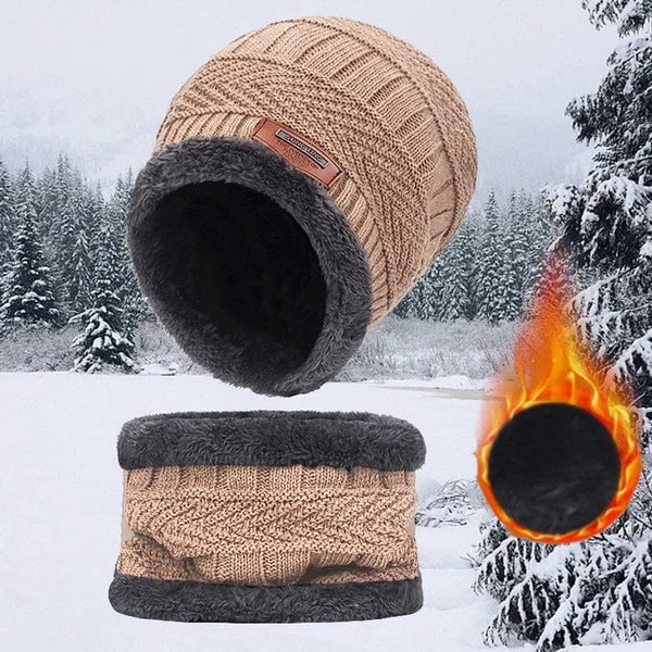 Planet Gates Cap-black / One size Winter Beanie Hat For Men Fleece Scarf Women Knitted Hat Warm Cap Thick Wool Neck Warmer Scarf Balaclava Mask Skullies Beanies