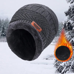 Planet Gates Cap-black / One size Winter Beanie Hat For Men Fleece Scarf Women Knitted Hat Warm Cap Thick Wool Neck Warmer Scarf Balaclava Mask Skullies Beanies