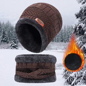 Planet Gates Cap-black / One size Winter Beanie Hat For Men Fleece Scarf Women Knitted Hat Warm Cap Thick Wool Neck Warmer Scarf Balaclava Mask Skullies Beanies