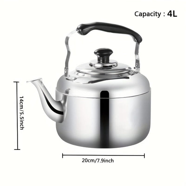 Planet Gates Capacity：4.0L 1pc, Stovetop Tea Kettles, 4L Stainless Steel Kettle, Electromagnetic Stove Gas Stove Universal Kettle, Household Tea Pot Commercial Large-capacity Water Kettle, Summer Winter Drinkware, Home Kitchen Items Back To School