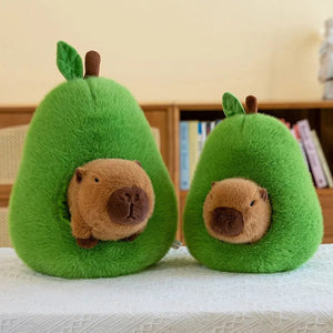 Planet Gates Capibala avocado / 35cm 35cm Hut Plush Capibala Doll Soft Animal Water Porpoise Mouse Plush Toys Avocado Doll Children's and Girls' Gift Capybara Pillow