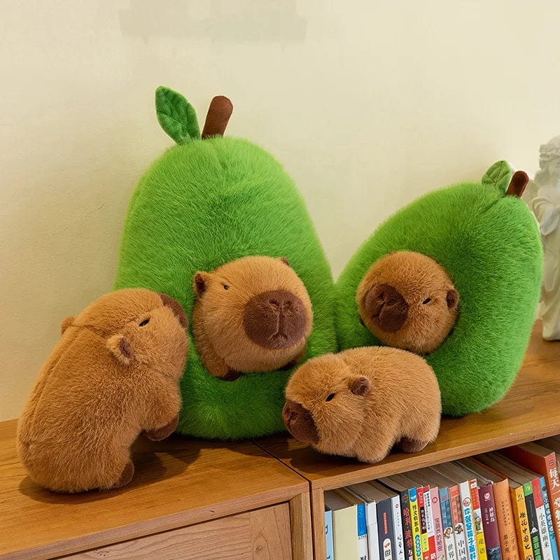 Planet Gates Capibala avocado / 35cm 35cm Hut Plush Capibala Doll Soft Animal Water Porpoise Mouse Plush Toys Avocado Doll Children's and Girls' Gift Capybara Pillow
