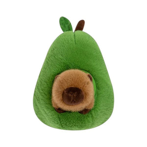 Planet Gates Capibala avocado / 35cm 35cm Hut Plush Capibala Doll Soft Animal Water Porpoise Mouse Plush Toys Avocado Doll Children's and Girls' Gift Capybara Pillow