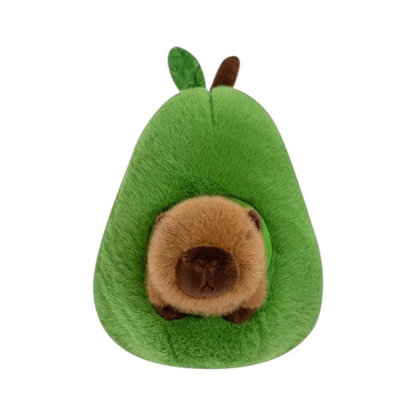 Planet Gates Capibala avocado / 35cm 35cm Hut Plush Capibala Doll Soft Animal Water Porpoise Mouse Plush Toys Avocado Doll Children's and Girls' Gift Capybara Pillow