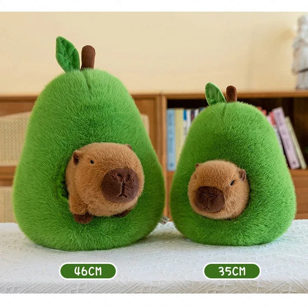 Planet Gates Capibala avocado / 35cm 35cm Hut Plush Capibala Doll Soft Animal Water Porpoise Mouse Plush Toys Avocado Doll Children's and Girls' Gift Capybara Pillow