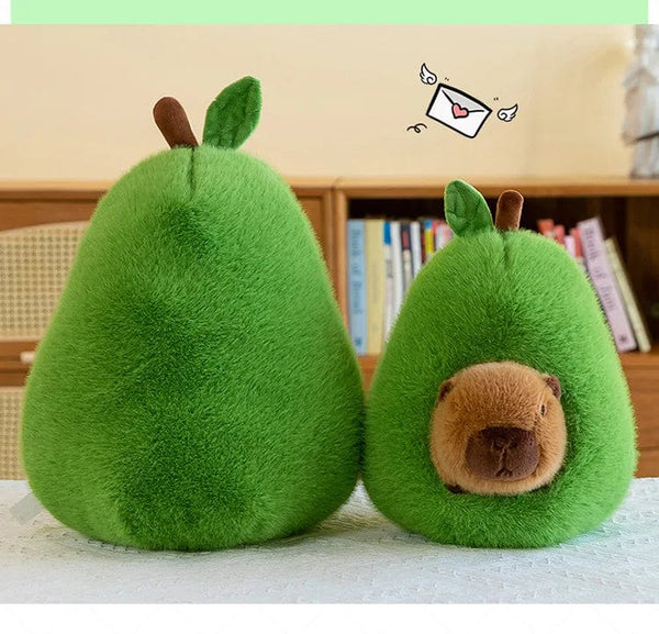 Planet Gates Capibala avocado / 35cm 35cm Hut Plush Capibala Doll Soft Animal Water Porpoise Mouse Plush Toys Avocado Doll Children's and Girls' Gift Capybara Pillow