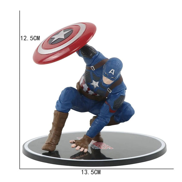 Planet Gates Captain America Superhero Figure SpiderMan Ironman Captain America Hulk War Machine Action Figure Model Toys For Kids Christmas Gift